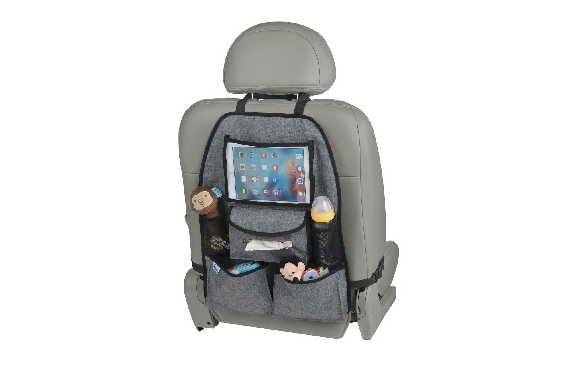 Altabebe - Deluxe Backseat Organizer for iPad/Tablet - Grey